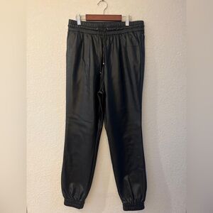Marc New York faux leather Black Jogger Pants